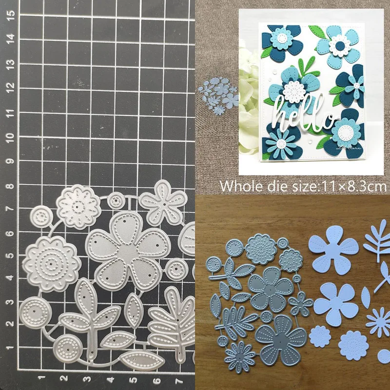 

Leaves Flower Metal Cutting Dies Stencil Scrapbook Diy Album Stamp Paper Card Embossing Decor Craft Knife Mould