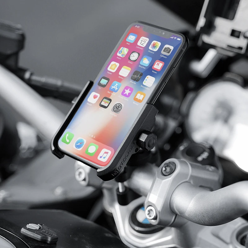 Aluminum Alloy Motorcycle Phone Holder, guidão modificado, Universal Espelho Retrovisor, bicicleta titular, celular Moto