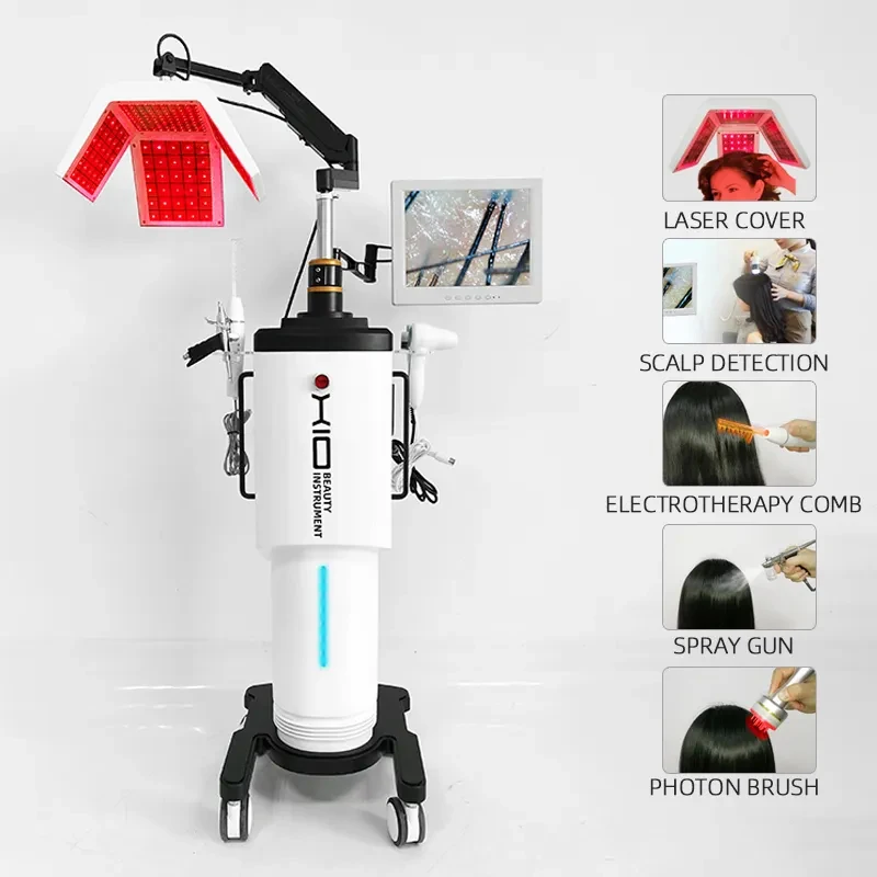 Professional Useful Loss Treatment Hair Massage Laser Hair Regrowth Machine Scalp Treatmen  Hair Analyzer Faster Growing Machine