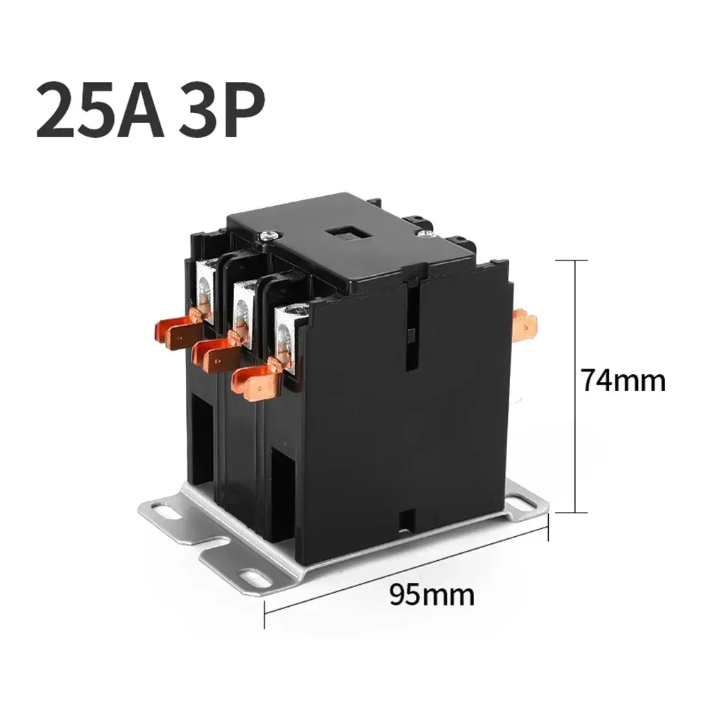 1pc HVAC Motor Contactor 3 Pole Coil 25/32/40A 220V AC Air Conditioner Replacement Relay For HVAC Lighting Compressors