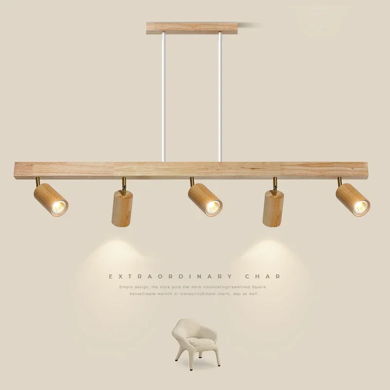 

Vintage Nordic Solid Wood Pendant Lamp For Dining Room Living Room Kitchen Restaurant Bar Counter Home Island Lighting Fixture