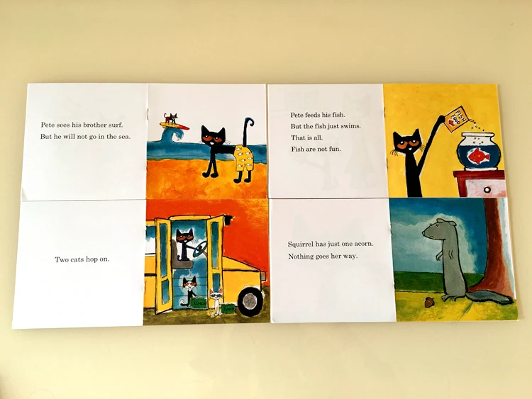 12 Book/Set I Can Read The Pete Cat Books Sets In English Kids Picture Story Books Educational Toys Children Pocket Reading Book