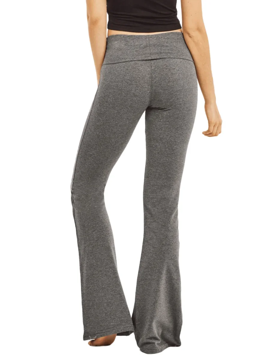 

Womens High Waist Flare Yoga Pants Cotton Spandex Stretch Comfortable Wide Leg Workout Pants