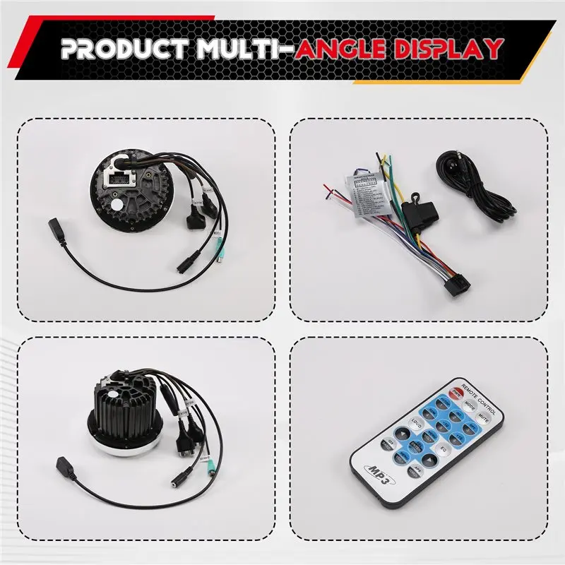 Boat Radio Bluetooth MP3 Player FM AM Function For Yacht Motorcycles ATV UTV SUV RV Camping Marine