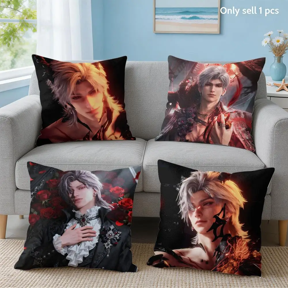 Game L-Love And Deepspace Sylus Cushion Cover Soft Short Plush Throw Pillow Cover Hidden Zipper Cutecore Sofa Bedroom Home Decor