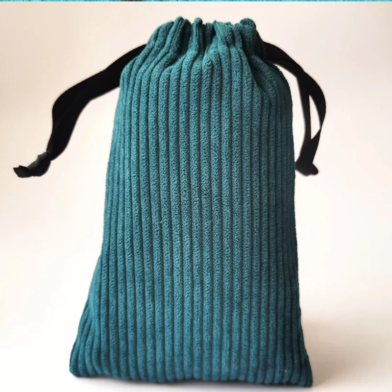 Corduroy Velvet Gift Drawstring Bags health Beauty Makeup Packaging Bag Custom Logo Ribbed Flannel Dust Sack Jewelry Pouch