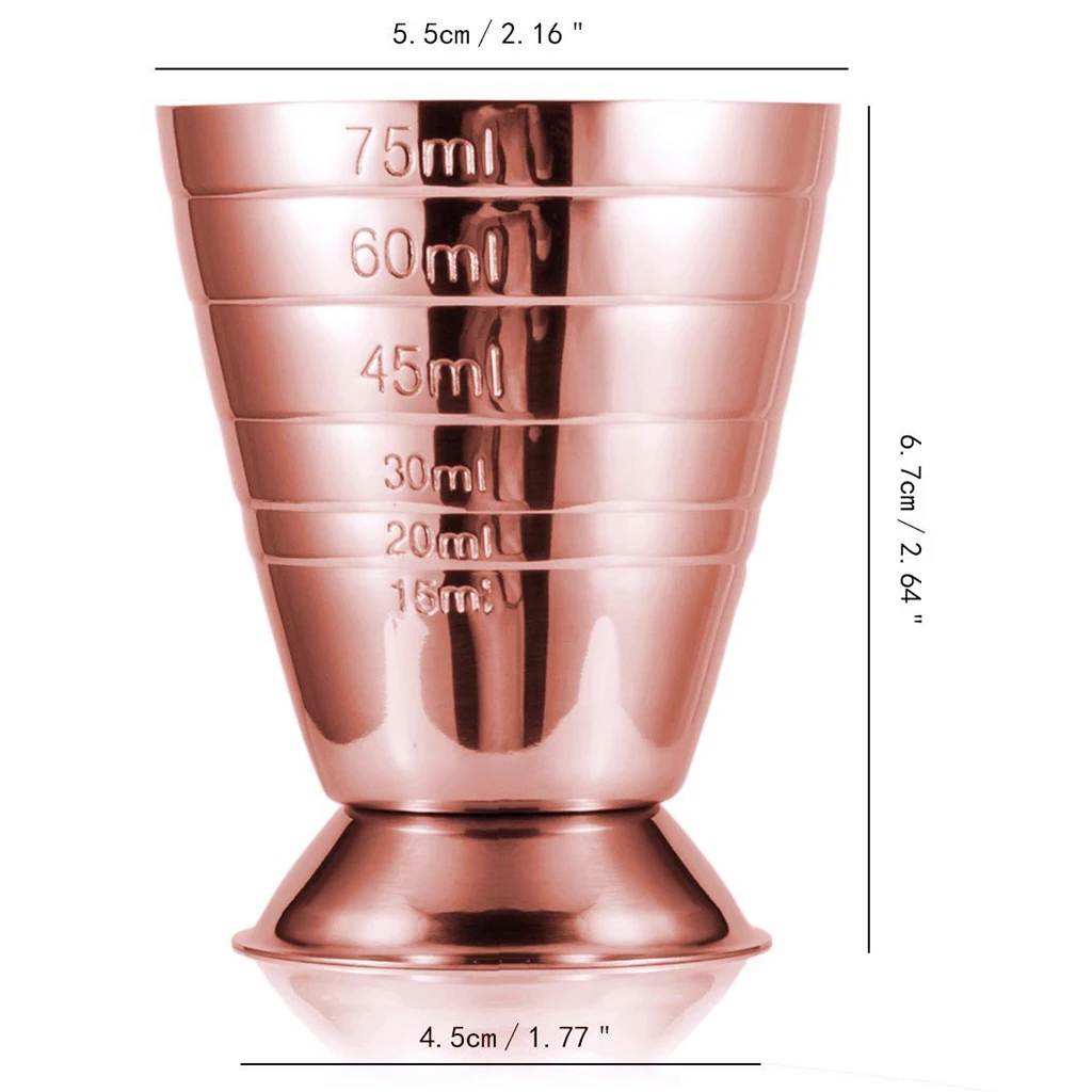 كوب قياس كوكتيل من الفولاذ المقاوم للصدأ مع مقياس أداة نادل النبيذ المنزلي للحفلات