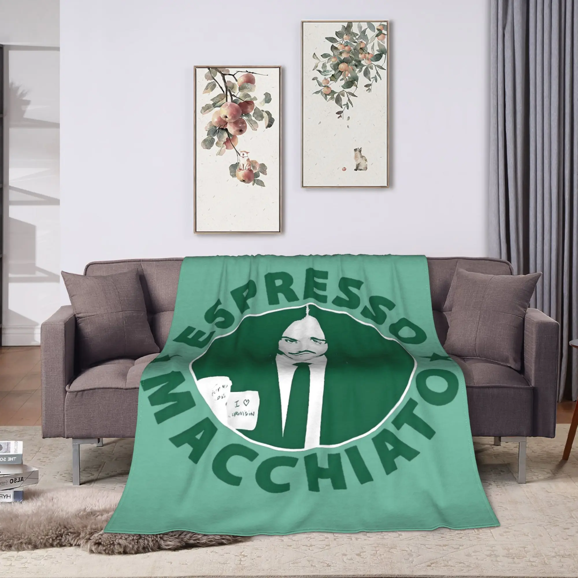 Tommy Cash Espresso Macchiato Blankets Soft Novelty Plush Throw Blanket For Couch Chair Travel Flannel Bedspread Bed Cover
