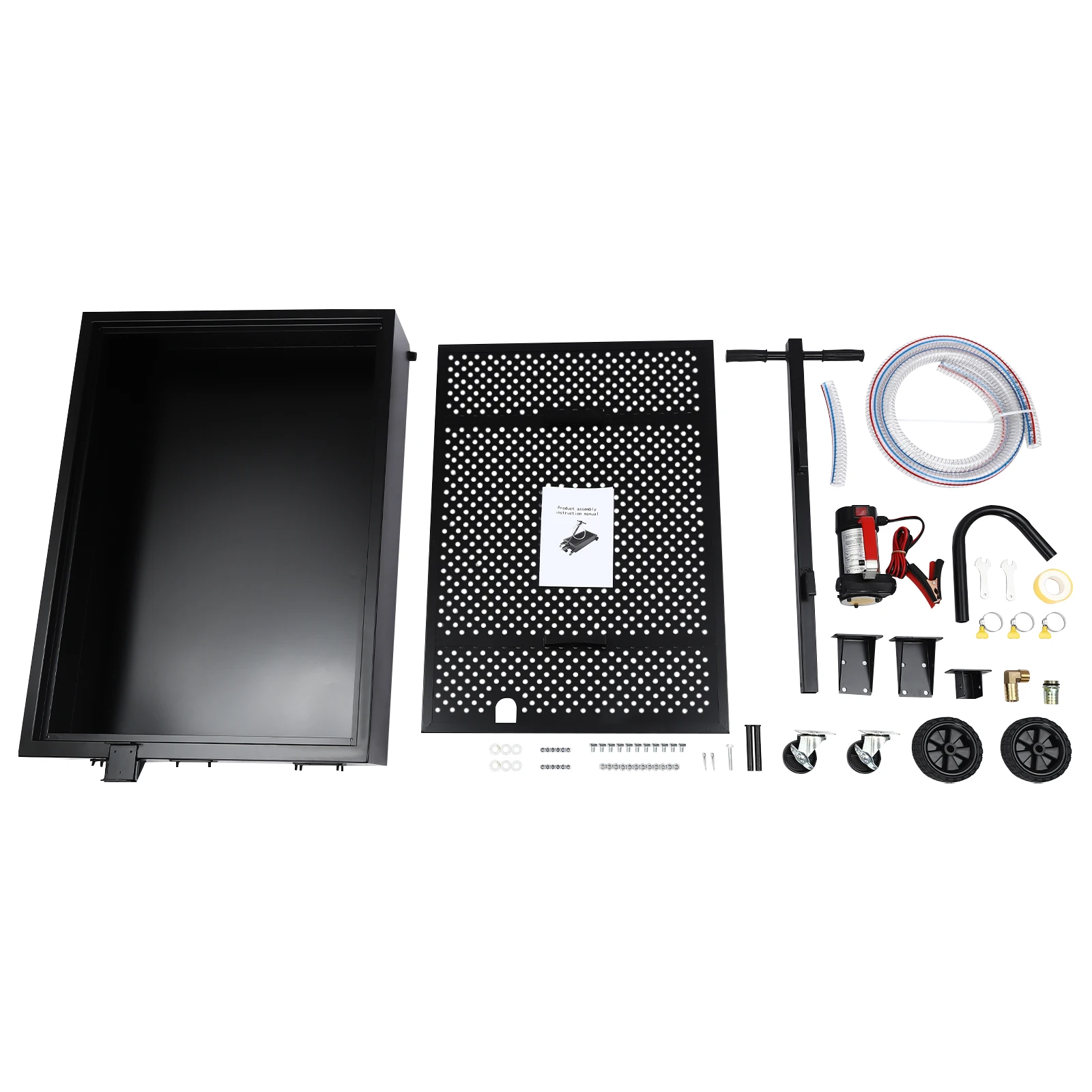 25-Gallonen-Ölablasspfanne mit niedrigem Profil und 155 W elektrischer Pumpe, 12 V, fest für den Einsatz mit Hochleistungs-LKWs, Busse, Autos, SUV