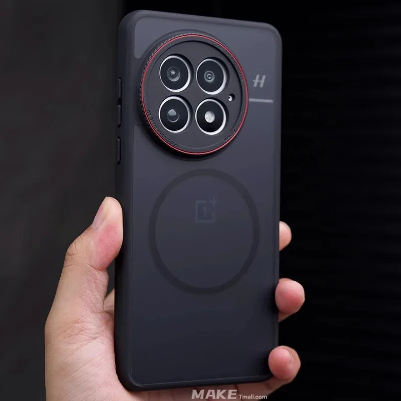Necesita seleccionar el modelo Funda trasera Magsafe con imán mate de lujo para OnePlus 13R 12R Ace 5 Pro Funda de parachoques de carga inalámbrica