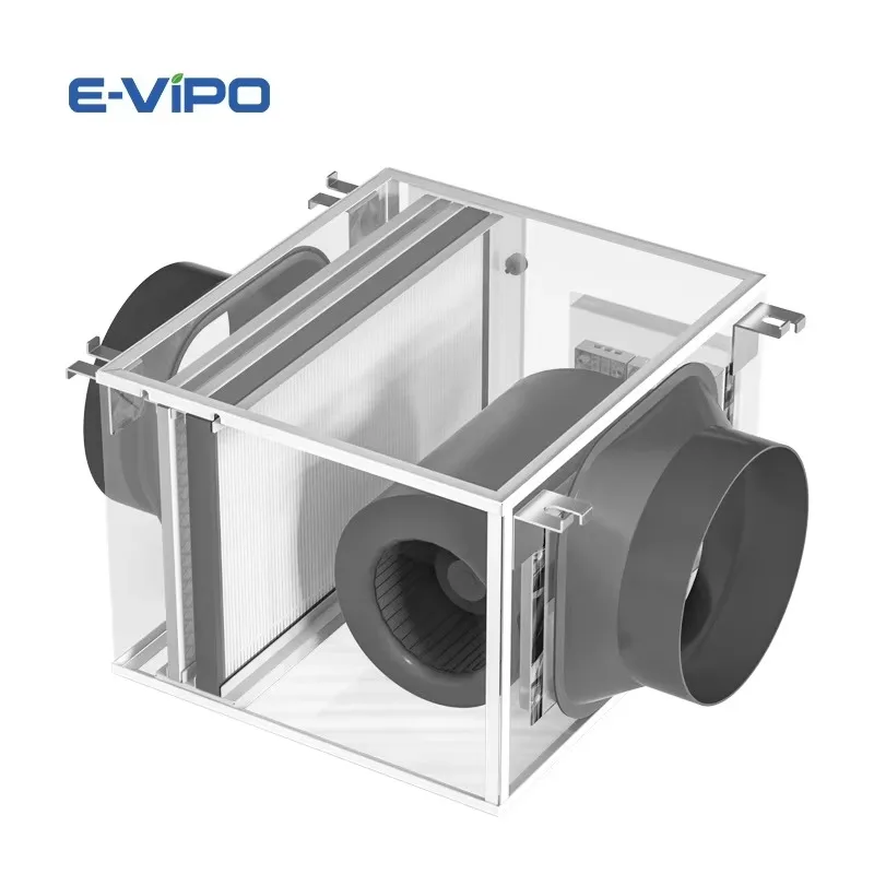 

Single Room Heat Recovery Ventilation Flexible Recuperator Contemporary Rectangle Flat Compatible Device for Air Conditioning