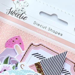 Creative Path Paper Die Cuts Ephemera Shapes Embellishments 162pc Foil Craft Material Scrapbooking Cardmaking Journal Decoration