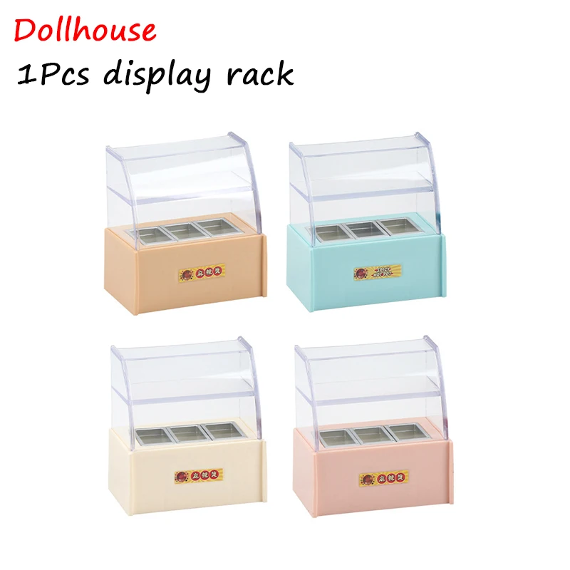 1/12 Dollhouse Mini Supermarket Convenience Store Display Rack Cabinet Model Dollhouse Micro Scene Ornament Kid Pretend Play Toy