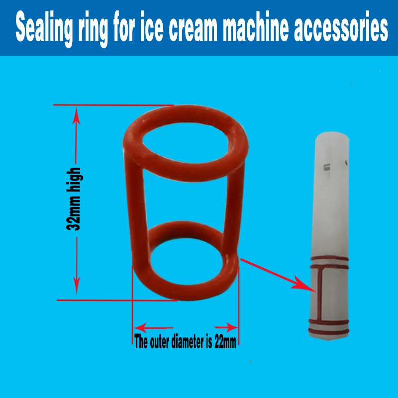 Ice cream machine accessories Sealing ring Discharge valve rod Small circle I-shaped circle Ice cream cone machine components