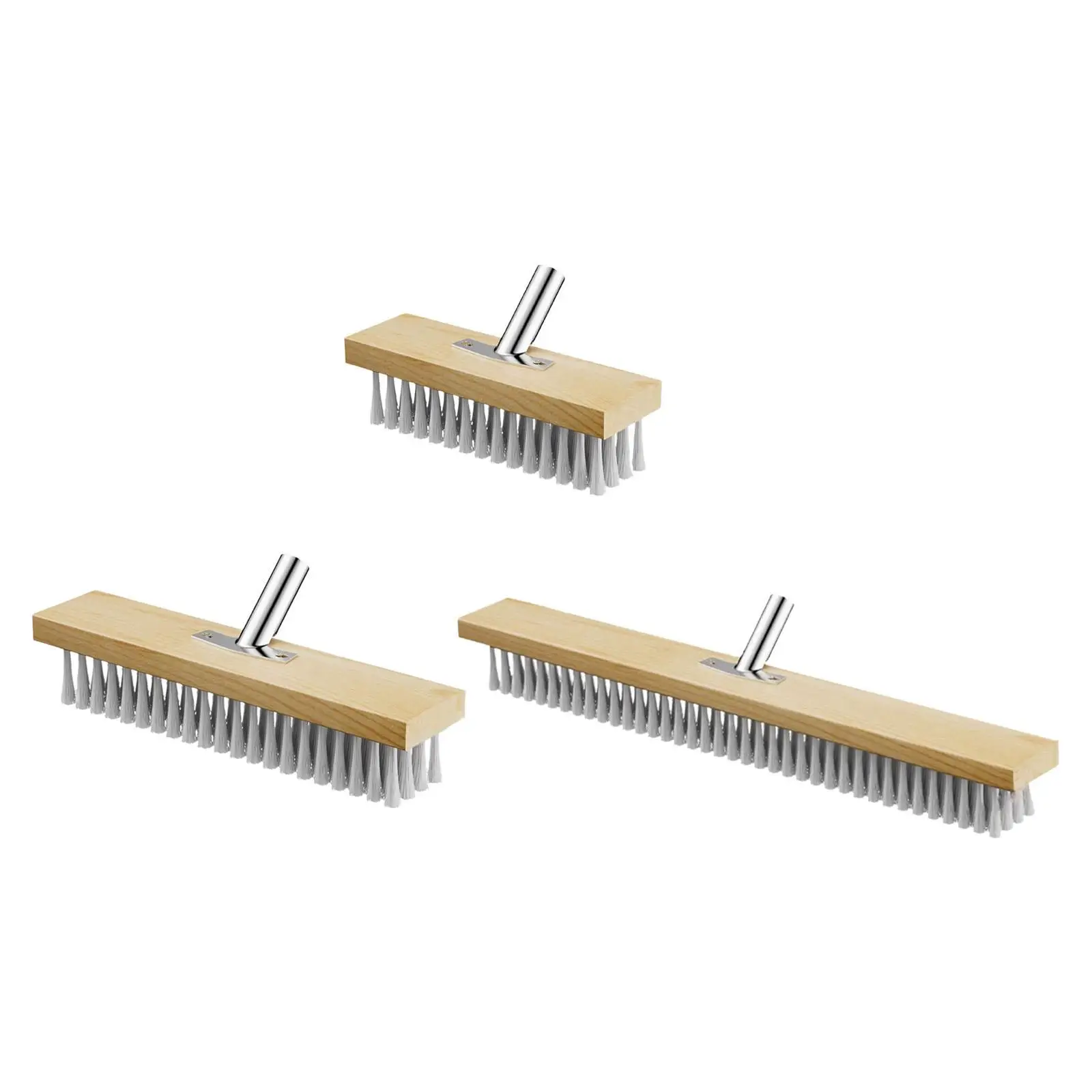 Floor Scrub Brush Head Cleaning Grout Brush Multi Purpose Heavy Duty Wire Brush for Cement Swimming Pool Steps Outyard Bathroom