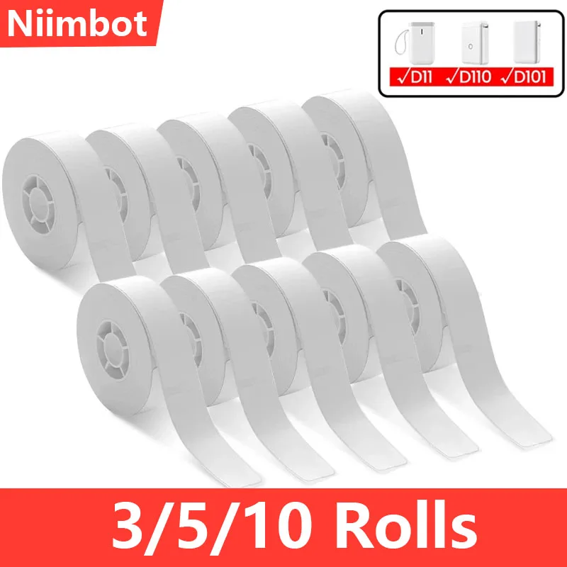 Niimbot D110 D11 Portable Mini Thermal Printer Thermal Label 12-15mm White Waterproof Label Paper Anti-Oil Tag Sticker Tag price