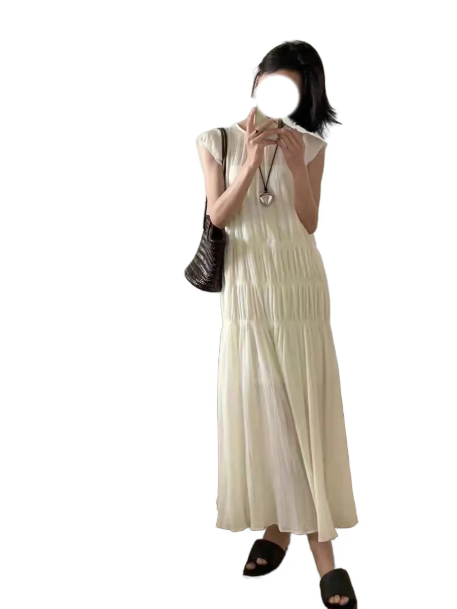 Ele Sweet Pure Design Long Dr with Fairy Wings Vintage Gentle Fairy Slimming A-Line Skirt ort Sve Maxi Dr