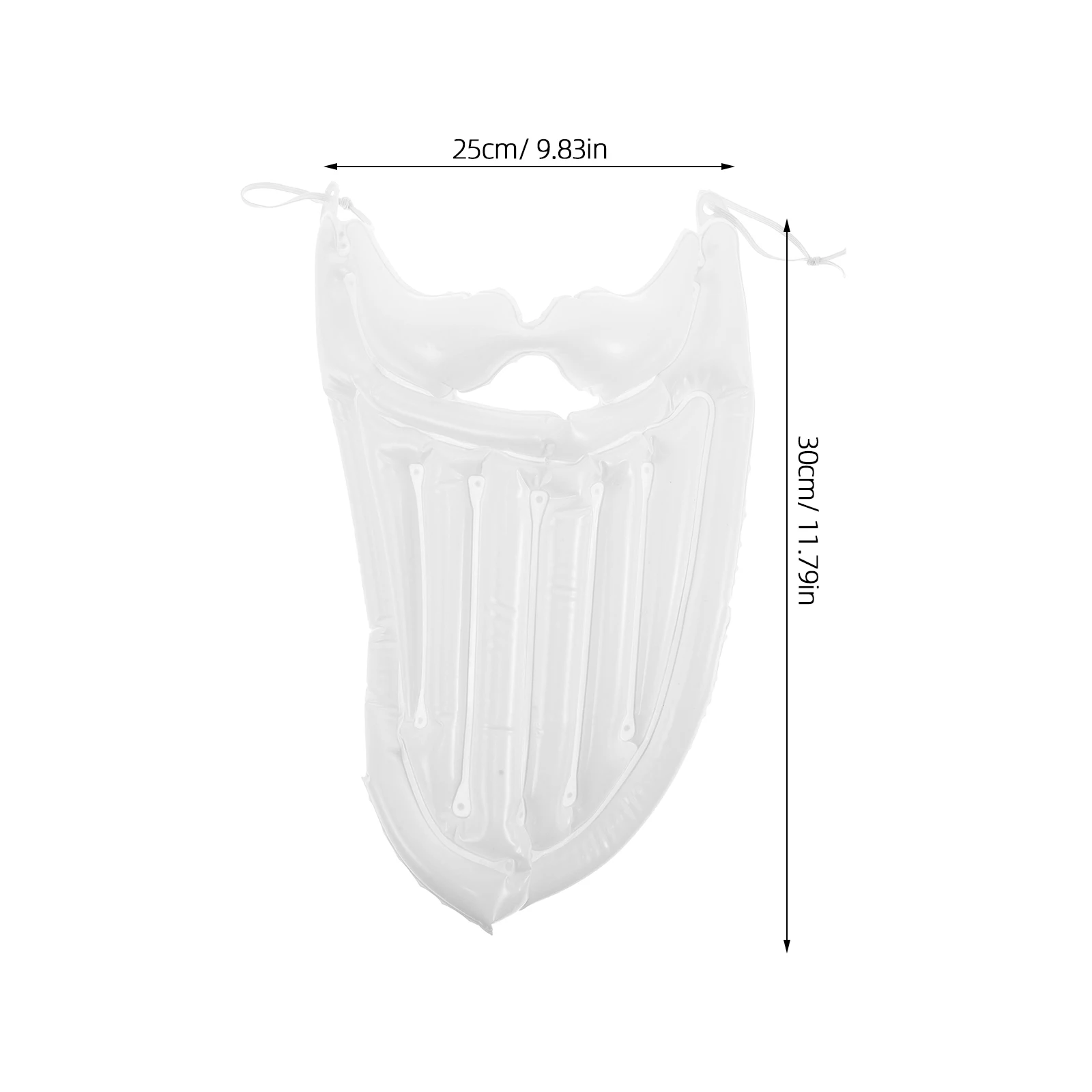 Disfraz inflable de bigote y barba blanca, Papá Noel largo realista, fiesta de Cosplay de Navidad, adultos y adolescentes, reutilizable y lavable