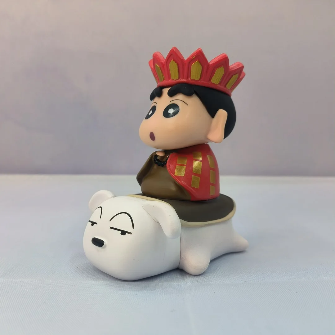 New Crayon Shin-chan Cos Tang Monk Rding A White Loong Horse Xiaobai Jigong Buddha  Car Ornament Animation Creative Hand Figure