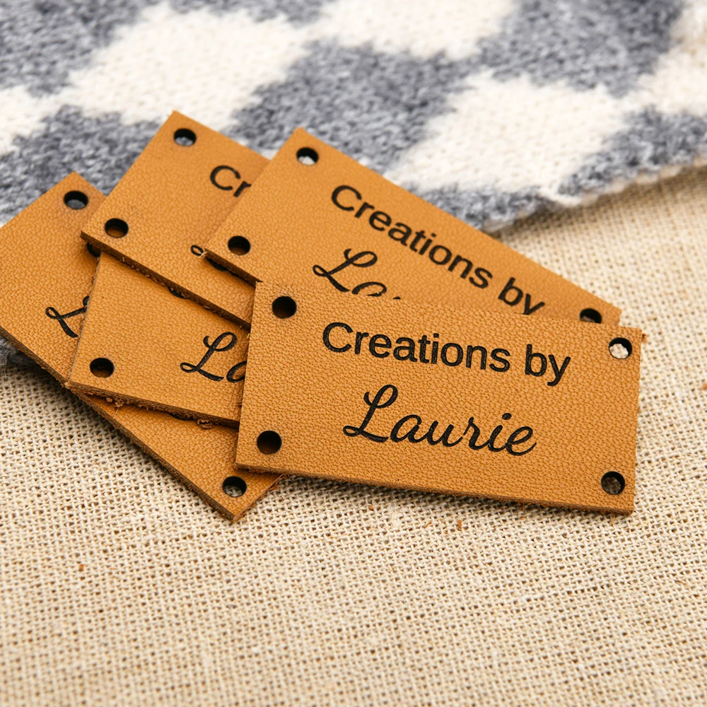 

Laser Engraved 25x50mm Leather Tags Customizable for Shoes, Gifts, DIY Crafts - 1mm Genuine Leather & Eco-Friendly (Multi Sizes)