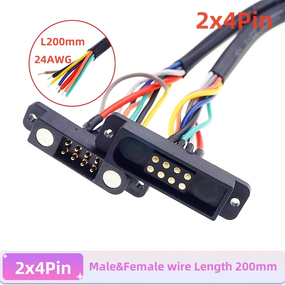 1/3/5 Paar 2A magnetischer Pogo-Pin-Stecker 8 10 12 14 16 20 Positionen Federbelasteter 2,54 mm männlich weiblich DC-Steckdosenkontakt