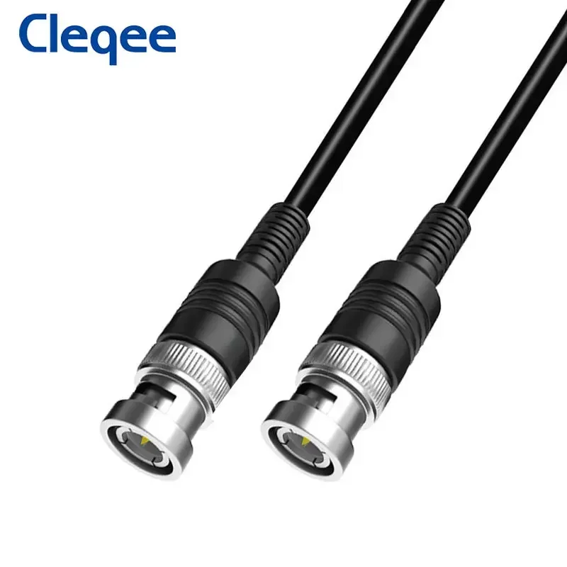 Cleqee P1013 BNC Q9 wtyk męski do BNC Q9 wtyk męski oscyloskop sonda testowa kabel przewód 100CM BNC-BNC