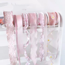 Pink Series Ribbons For Bow Knot Flower Baking DIY Handmade Gift Wrapping Christmas Wedding Birthday Party Decoration Ribbons