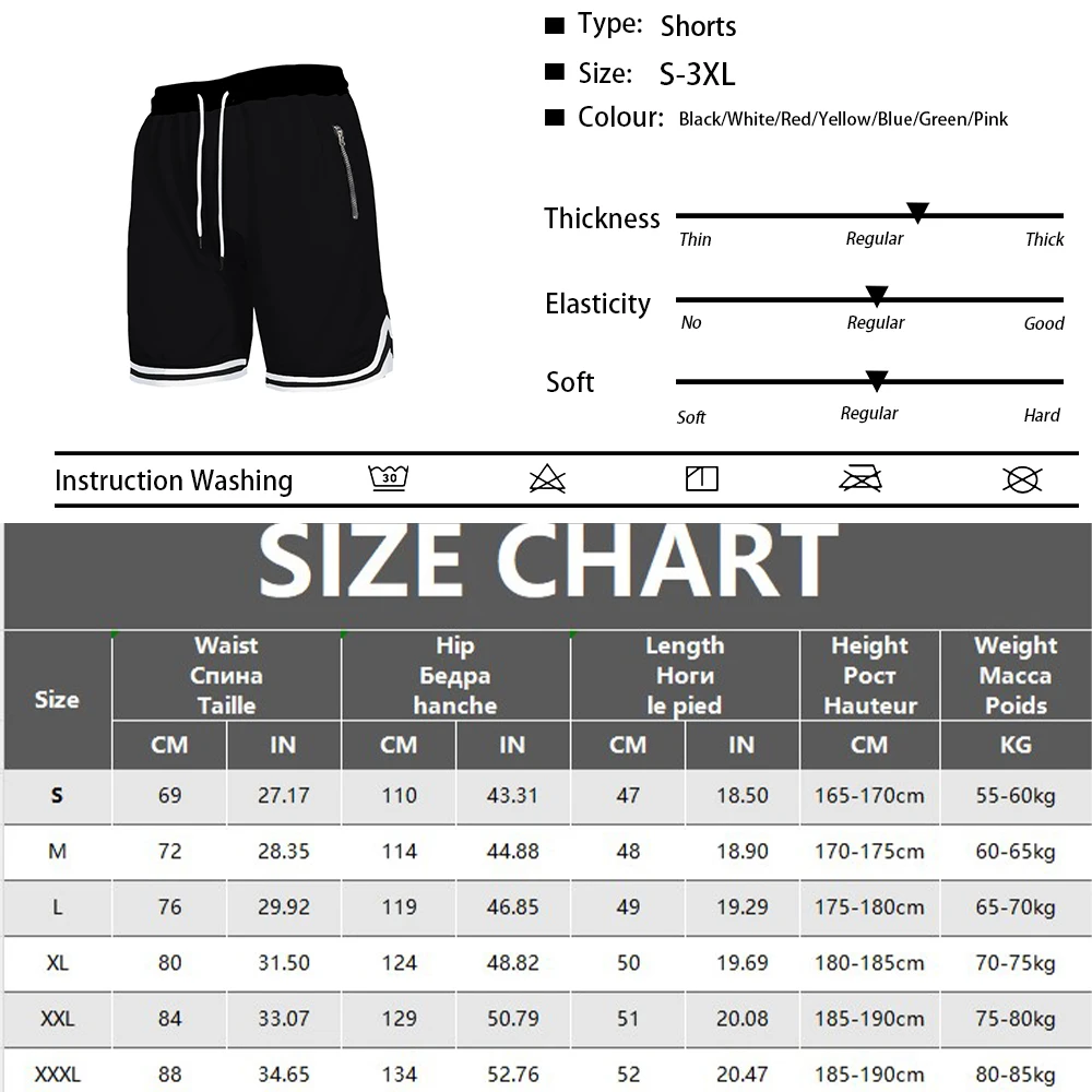 Männer Fitness Jogger Casual Atmungsaktive Kurze Sport Basketball Shorts Mesh Quick Dry Gym Shorts für Männliche Hosen Sommer – Detail 1