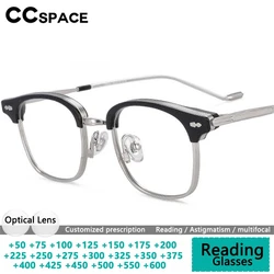 Men Blue Light Blocking Reading Glasses Men's Metal Frame Computer Readers Optical Lenses Presbyopia Eyewear+125+175+225+275+4