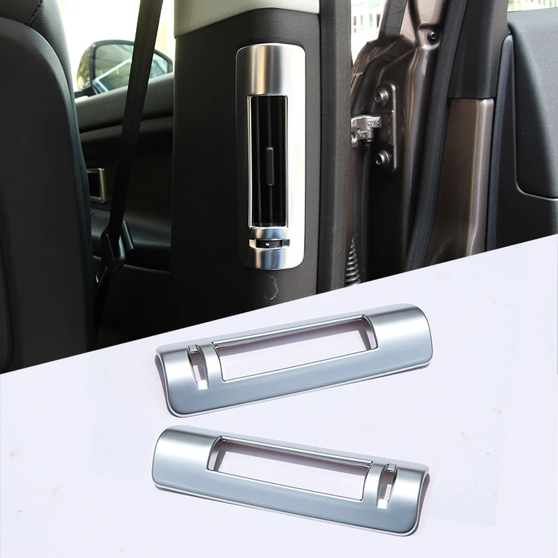 2 Pcs B Pillar Air Conditioning Outlet Vent Trim Sticker ABS Chrome For Land Rover Discovery Sport 2015-2018 Car Accessories