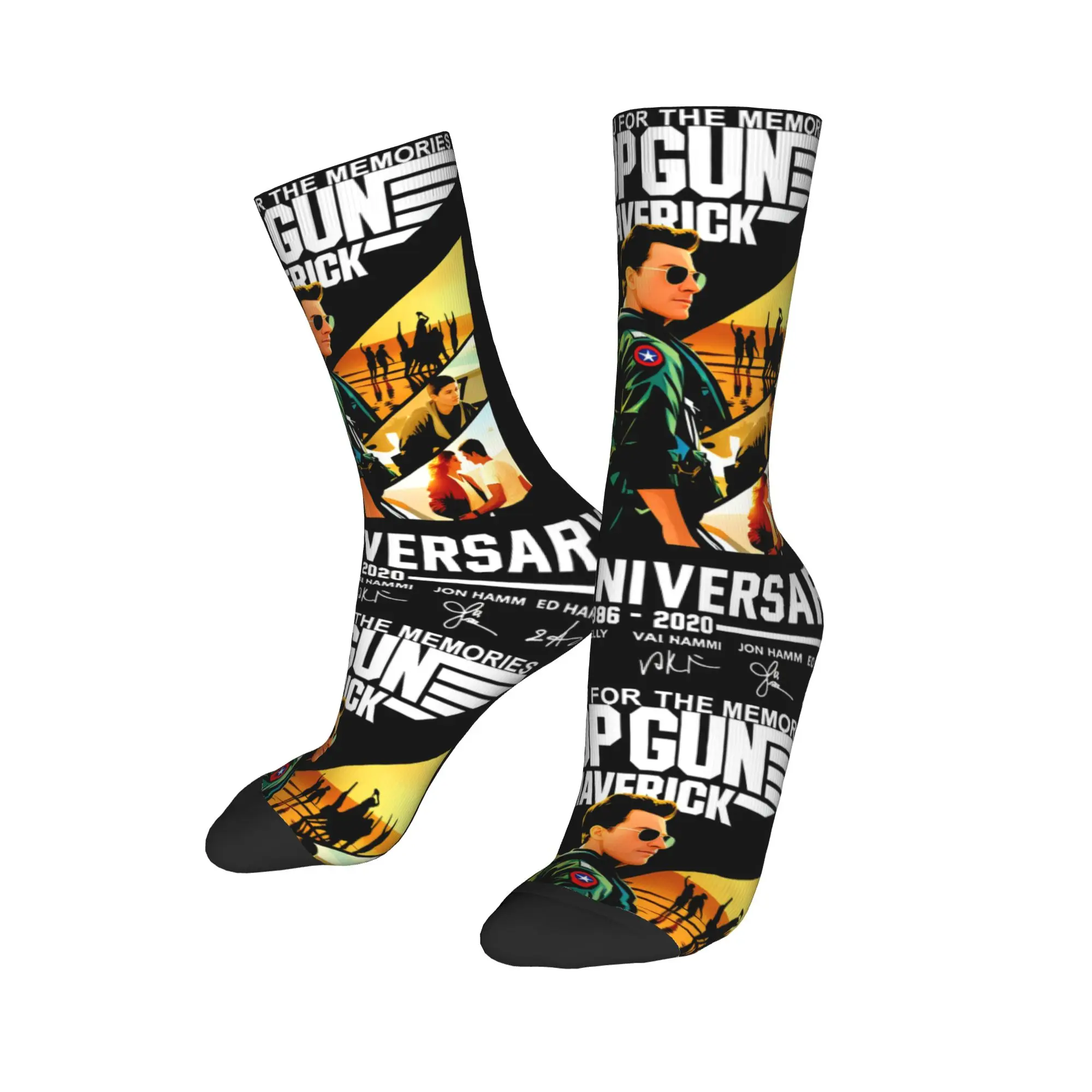 

Top Gun 40th Anniversary Socks Funny Stockings Winter Anti Slip Women Men Socks Soft Graphic Outdoor Socks