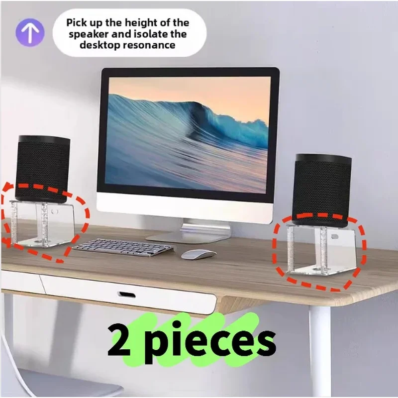 Space‑saving Neat Desktop Rack for Sonos One/Five/Era100 Transparent Shockproof Modern‑decor Speaker Base Holder