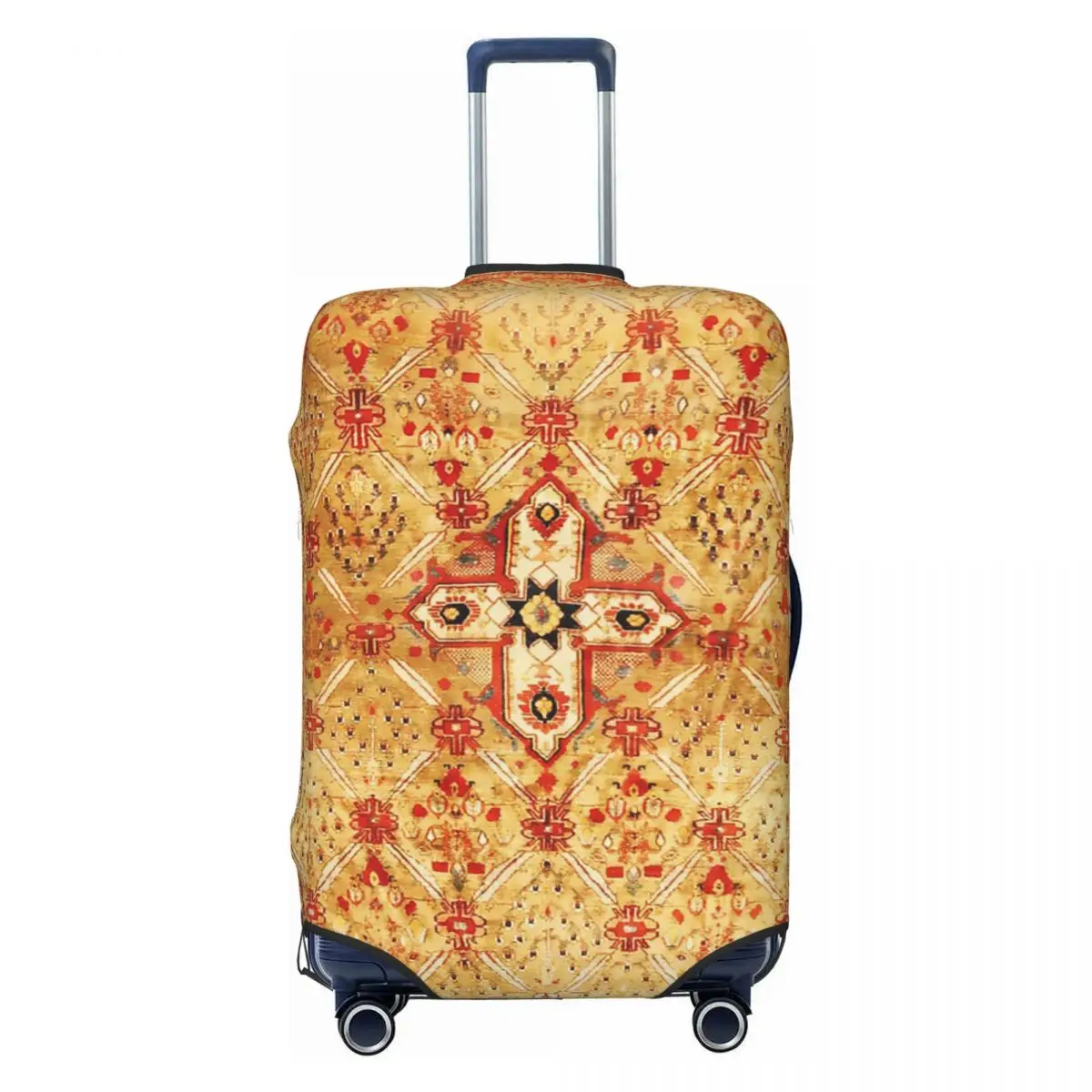 

Antique Silk Persian Heriz Serapi Rug Print Luggage Protective Dust Covers Elastic Waterproof 18-32inch Suitcase Cover