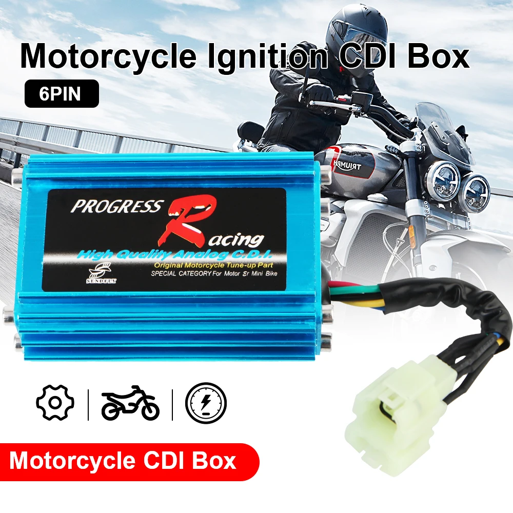 QMB139 устройство зажигания для мотоцикла GY6 Коробка зажигания CDI подходит для ATV50 125 150 гоночного CDI ScooterMoped 6 Pin