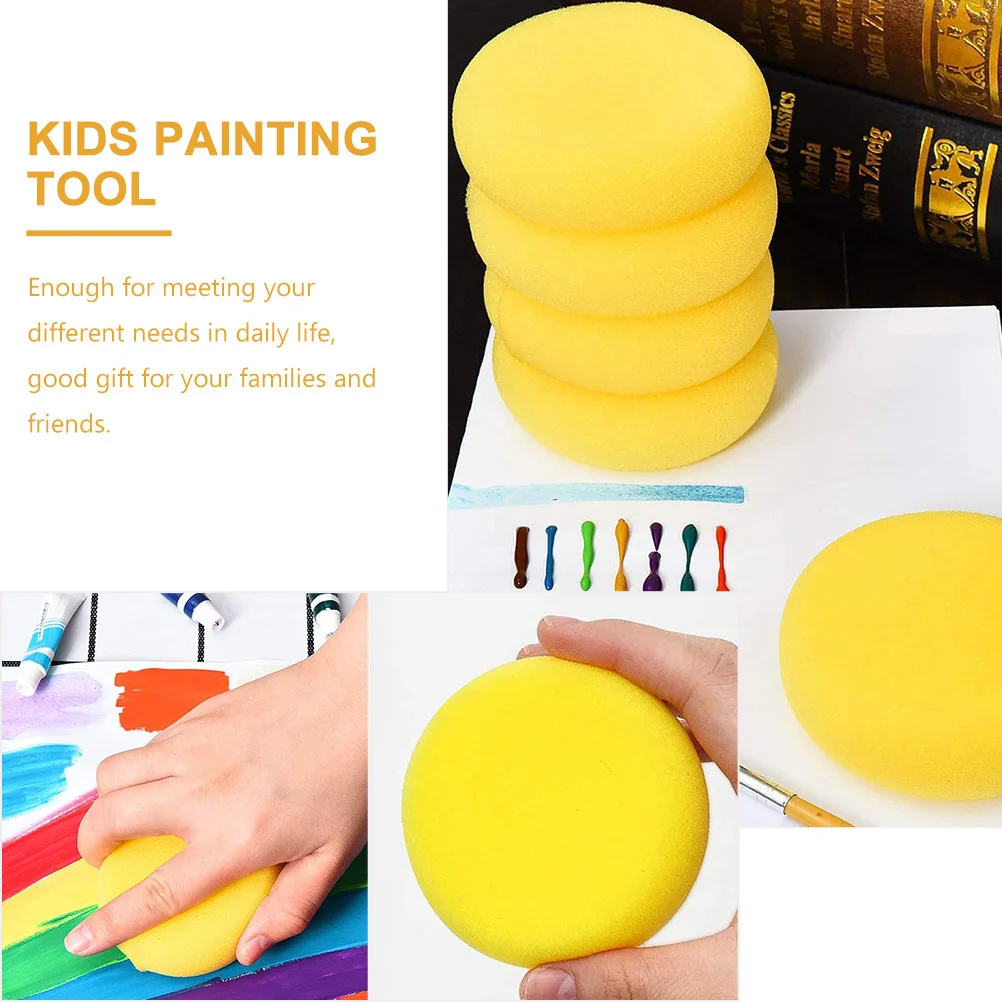 

25pcs Children Paint Kindergarten Art Watercolor Pottery Sponges Kids Drawing Painting Tools Wall Stippling Tile Faux Finish