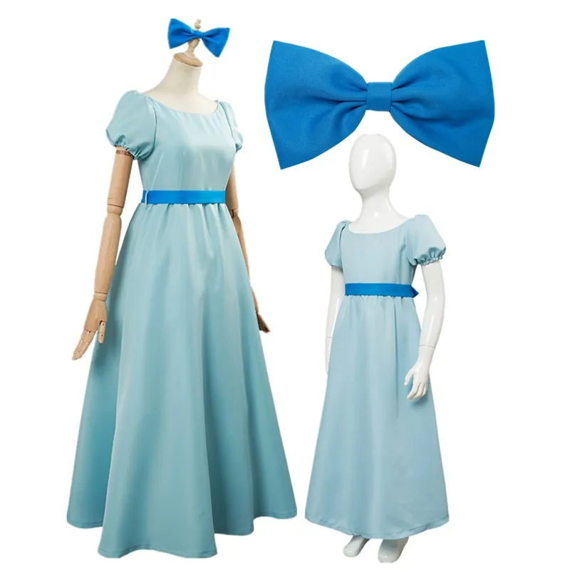 

Peter Wendy Cosplay Dress Cartoon Costume Adult Kids Elf Fantasy Dresses Belt Outfits Disguise Halloween Carnival Party Suit