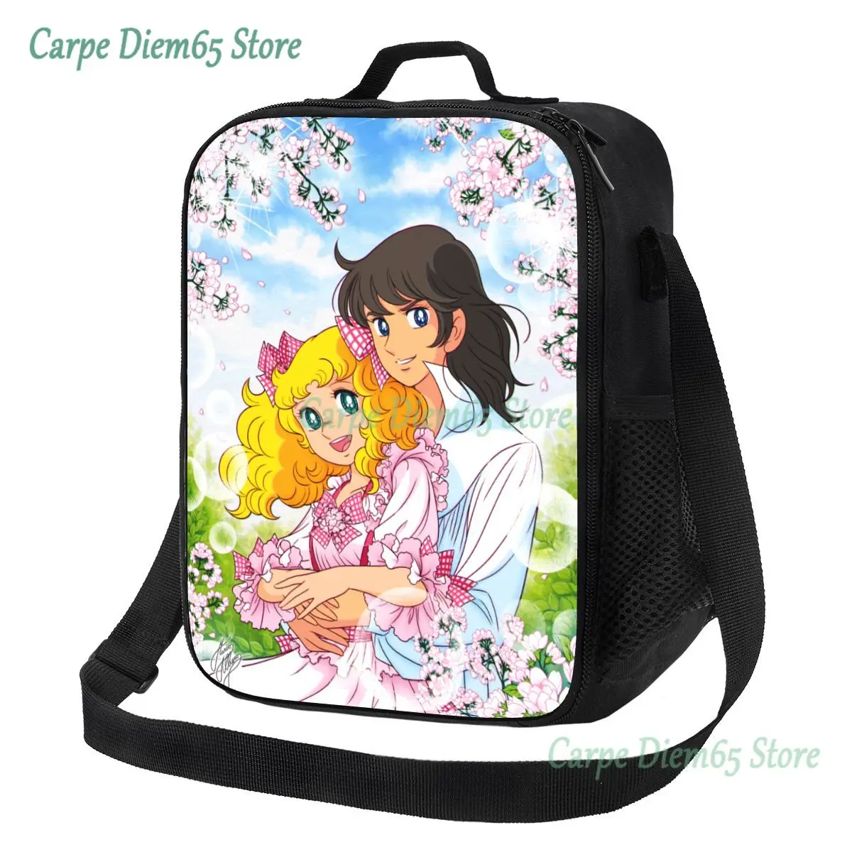 

Candy Candy Insulated Lunch Bag for Women Anime Manga Cartoon Girl Thermal Cooler Bento Box Beach Camping Travel