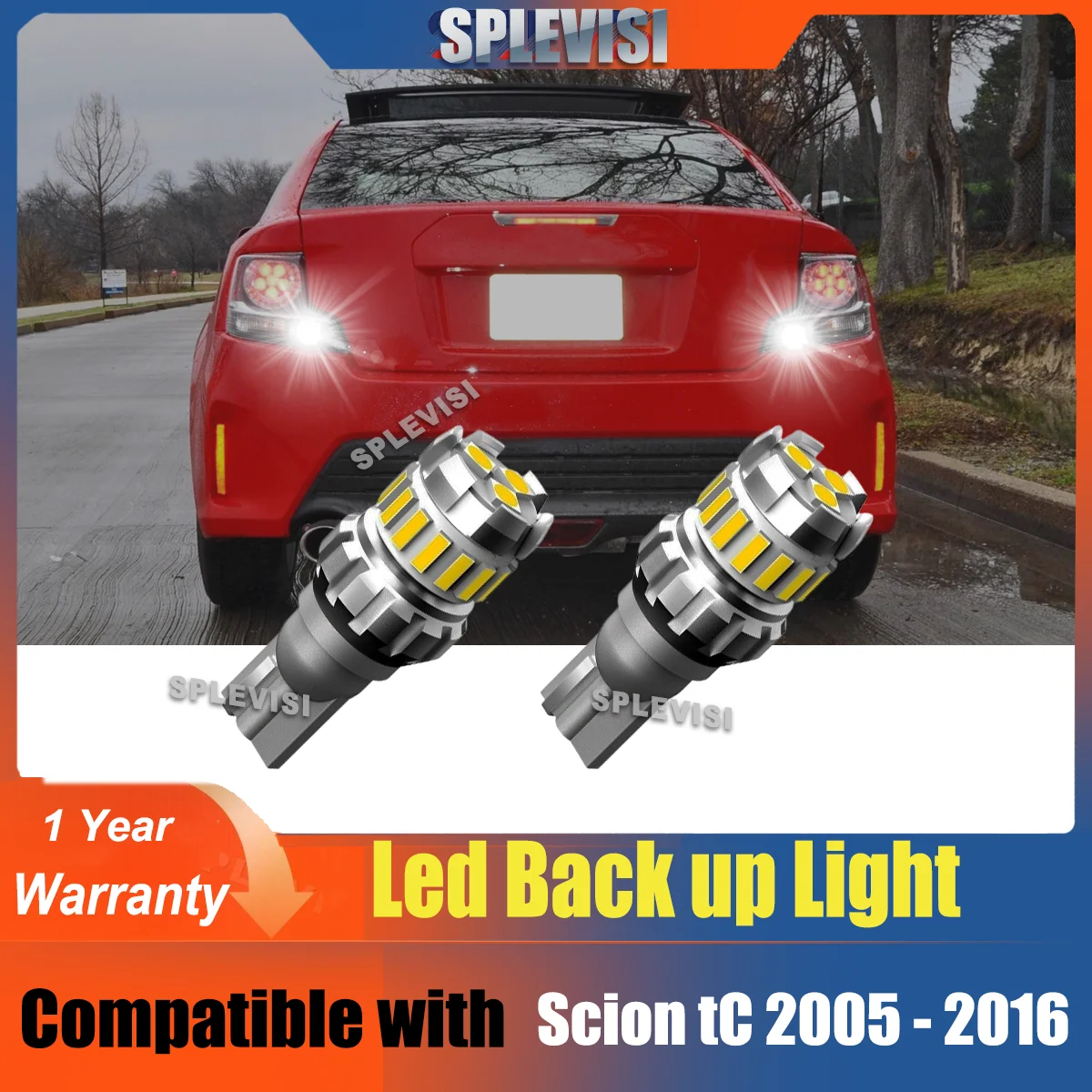 

2x W16W Reverse Backup Light Bulb Kit 6000K Xenon White For Scion tC 2005 2006 200 72008 2009 2010 2011 2012 2013 2014 2015 2016