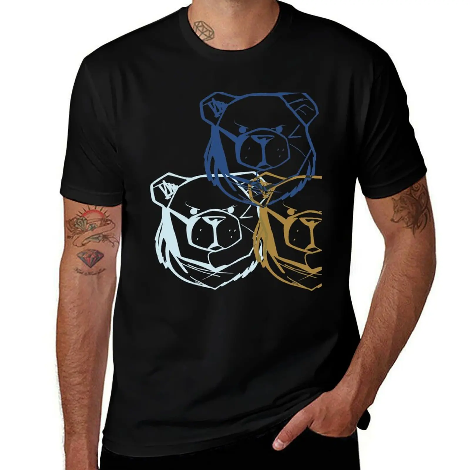 

ROBUST BEAR TRIOS TONES 02 BIG T-Shirt essential t shirt t shirts for man pack cotton cotton t shirts man 100% T-shirt