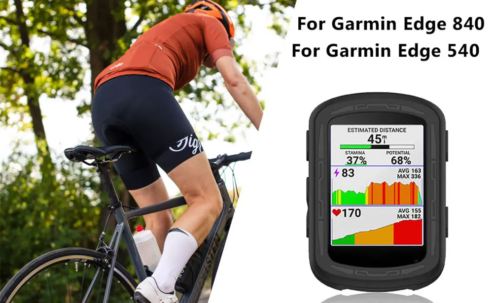 Für Garmin Edge Solar Schutzhülle Abdeckung 3 Stück Glas folien Fahrrad Fahrrad GPS Silikon Shell Protector edge540 edge840 – Detail 1