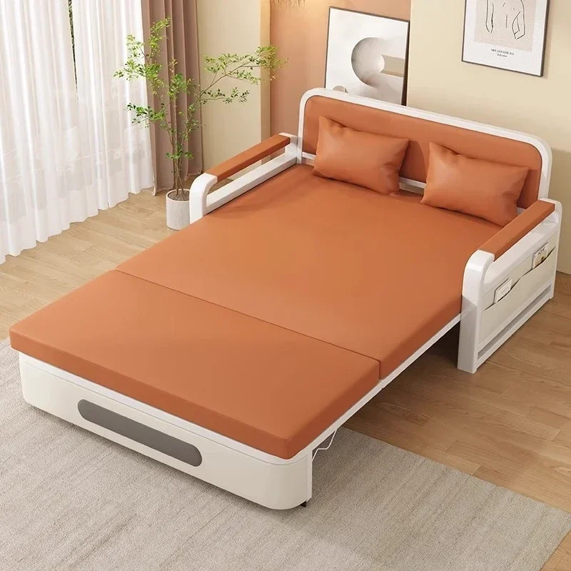 sofa bed, integrated dual-use, small apartment new single bed, balcony multi-functional double folding bed