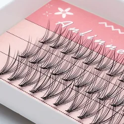 10D False Eyelashes bundles 1 Box 60 Bunches Individual Eyelashes Clusters, 3D Natural Eyelash Extension Korean Cosmetics Lashes