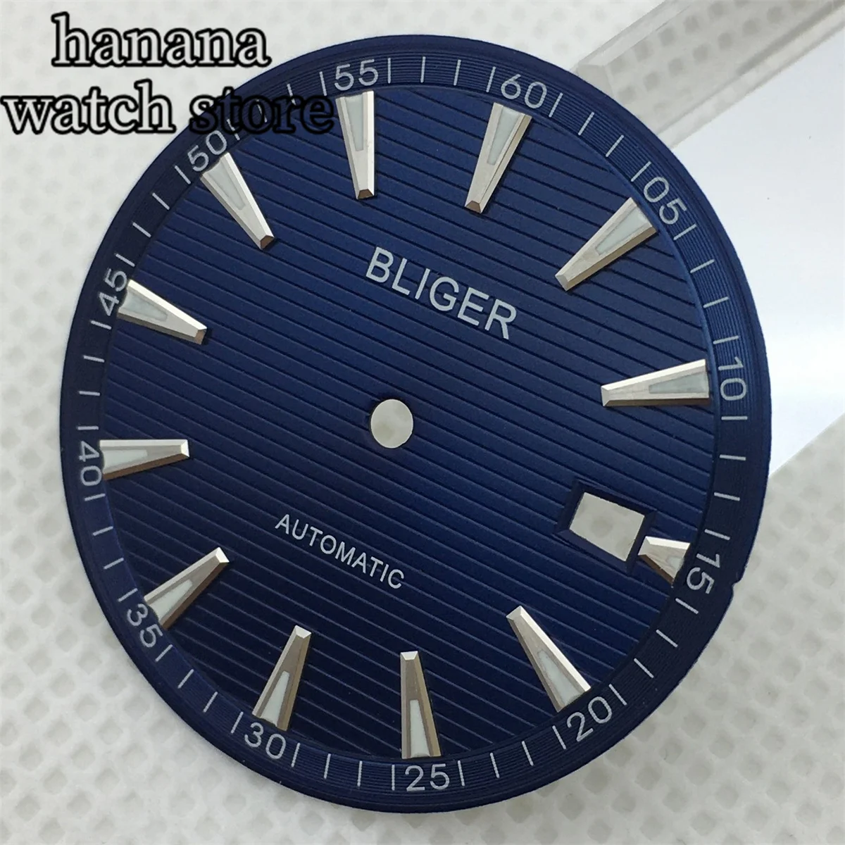 قرص NH35 33.3 ملم أسود أبيض أزرق-أخضر قرص أخضر مضيء مع قطع غيار ساعة الحركة NH35 NH36