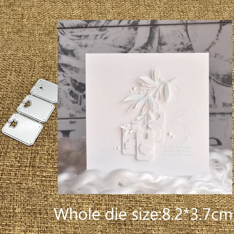 

New Design Craft Metal stencil mold Cutting Dies 3pcs labels decoration scrapbook die cuts Album Paper Card Craft Embossing