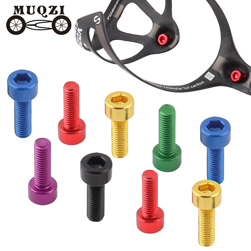 MUQZI Bottle Cage Bolts M5 MTB Road Fixed Gear Folding Bike Bottle Holder Screw Cycling Accessories