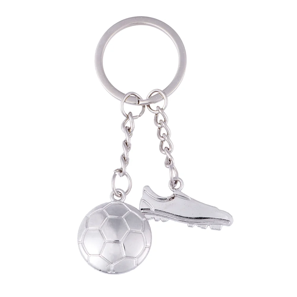 Football Keychain Sports Fan Gift Soccer Theme Pendant Lover Athlete Decorative Keyring Alloy Lovely Souvenir