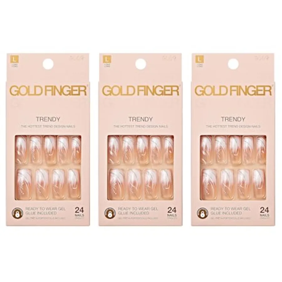 

Gel Glam Design Nails 3 Pack
