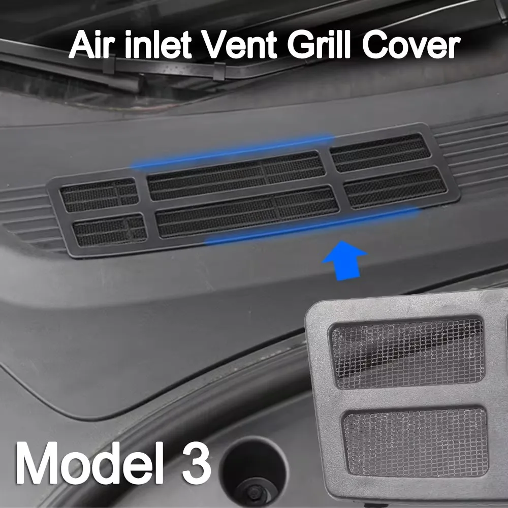 

For Tesla Model 3 2021 2022 2023 Insect-proof Net Air Intake Cabin Grille Clean Filter Protective Accessories