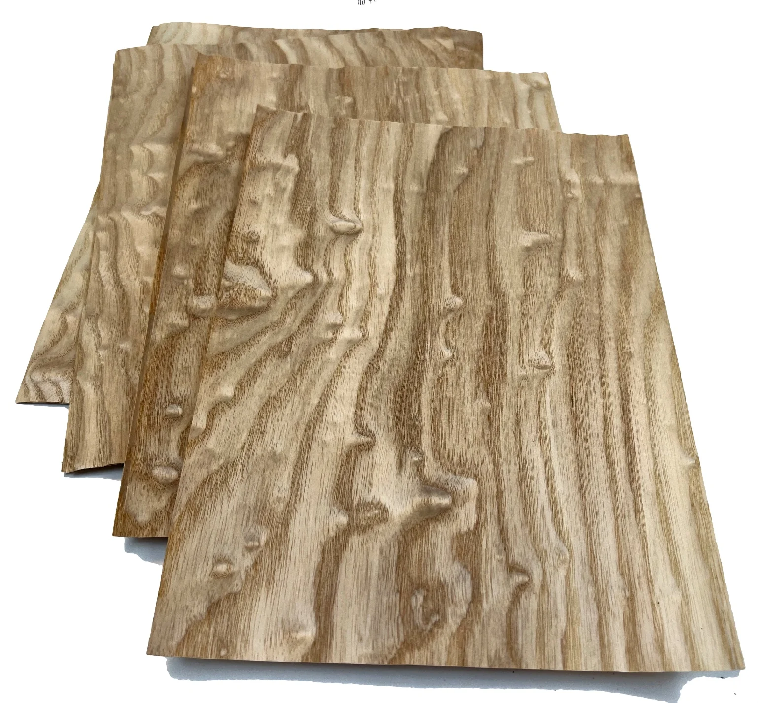 6pcs/lot  L:250x160mm T:0.3-0.4mm Natural Cenwood Thick Veneer Fingerboard Car Decorative Wood Veneer Panels