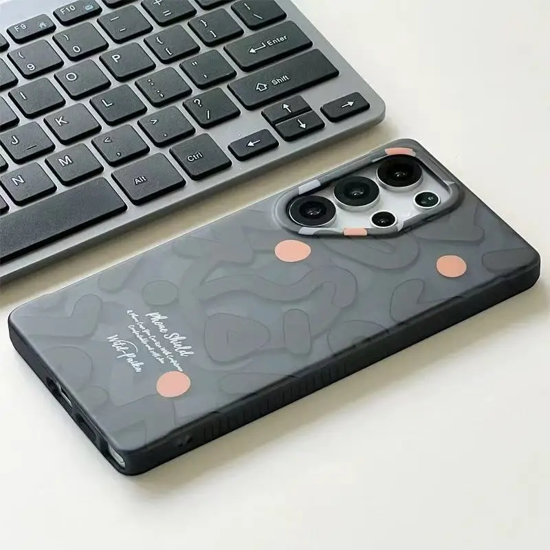 Creative Doodle Magnet Premium For Samsung Galaxy S25 Ultra S24 S25 S24 Ultra Airbag Anti-drop couple phone case